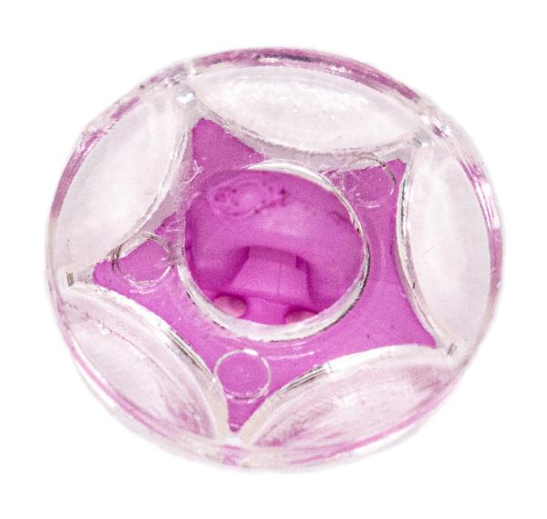Kids button as round buttons with star in purple 13 mm 0.51 inch